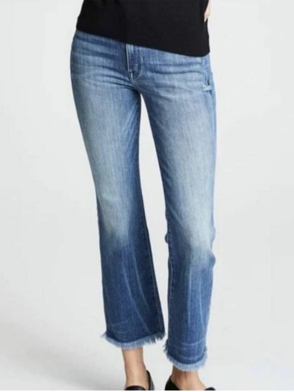 AYR Jeans The Bomb Pop Raw Hem 27 Short Distressed High Rise